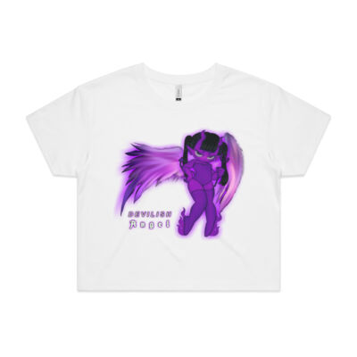 Devilish Angel Women's Crop - AS COLOUR - Women's Crop Tee Thumbnail