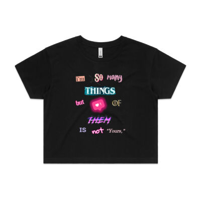 "Yours" Crop Top  - AS COLOUR - Women's Crop Tee Thumbnail